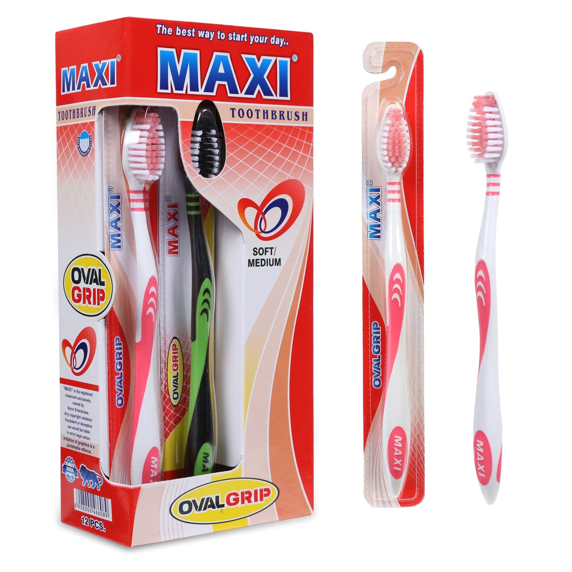 MAXI Oval Grip Toothbrush.