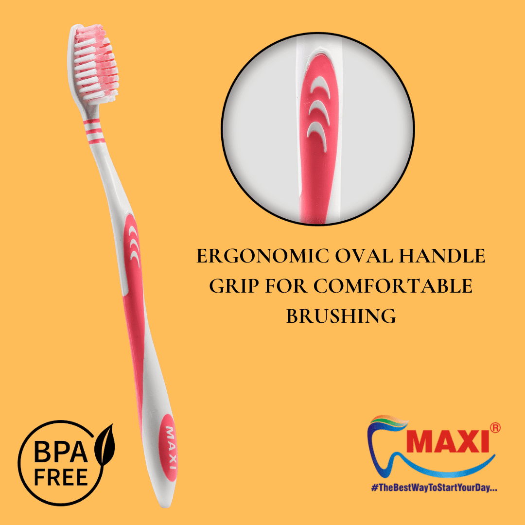 MAXI Oval Grip Toothbrush.